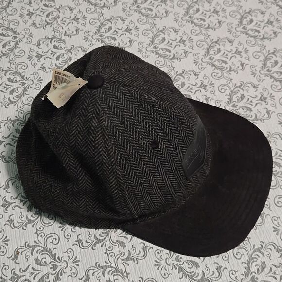 Sketchers Vintage Y2K Skater Gray Wool Twill Hat Snapback Cap - Picture 4 of 9